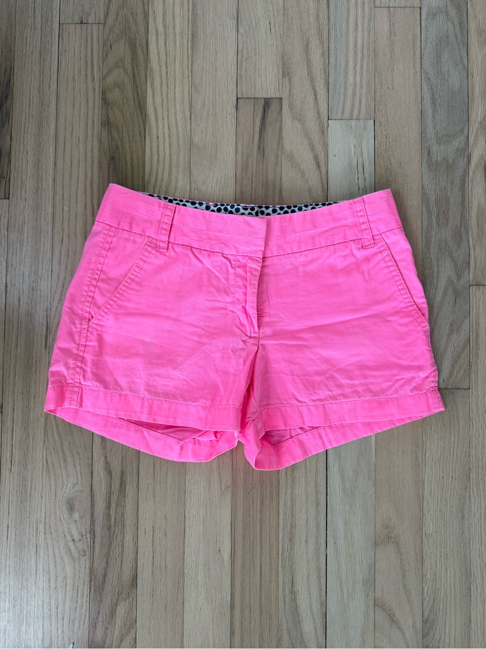 J. Crew Neon Pink Cotton Shorts Sz 0